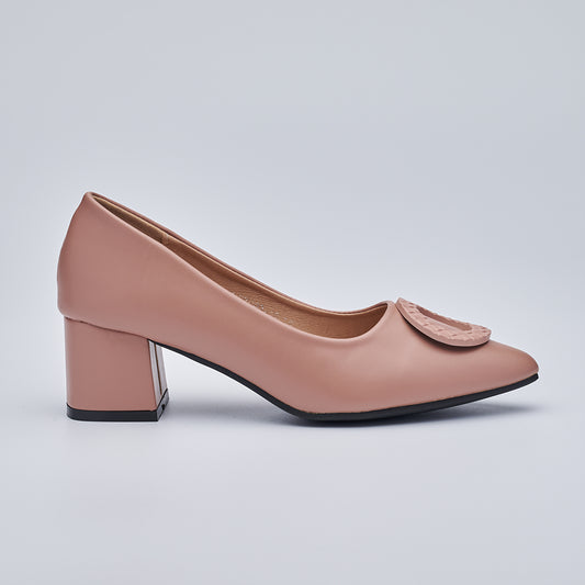 Block-Heeled Court Shoes