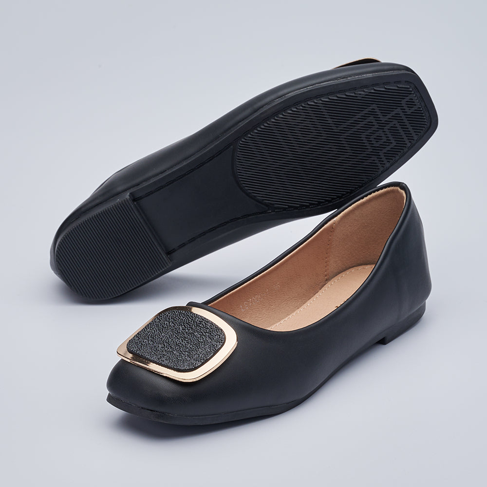 Elegant Square Toe Ballet Flats