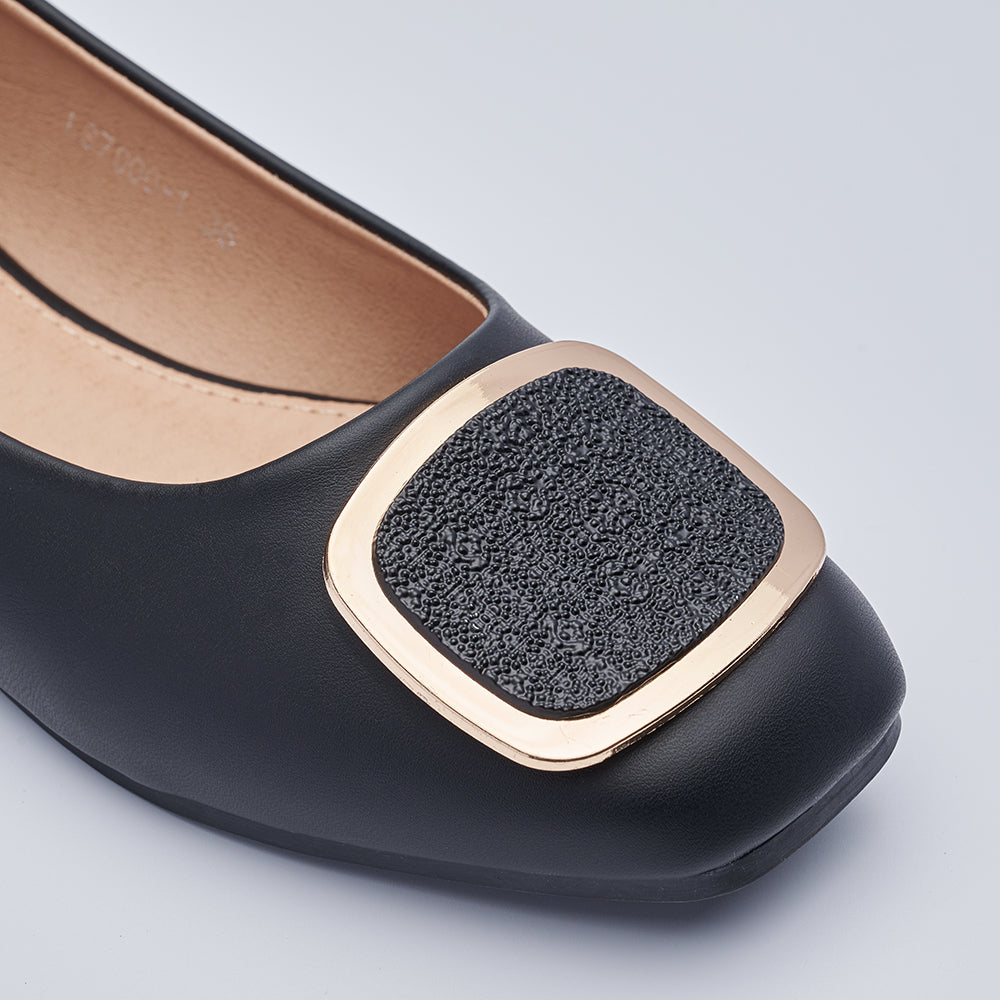 Elegant Square Toe Ballet Flats