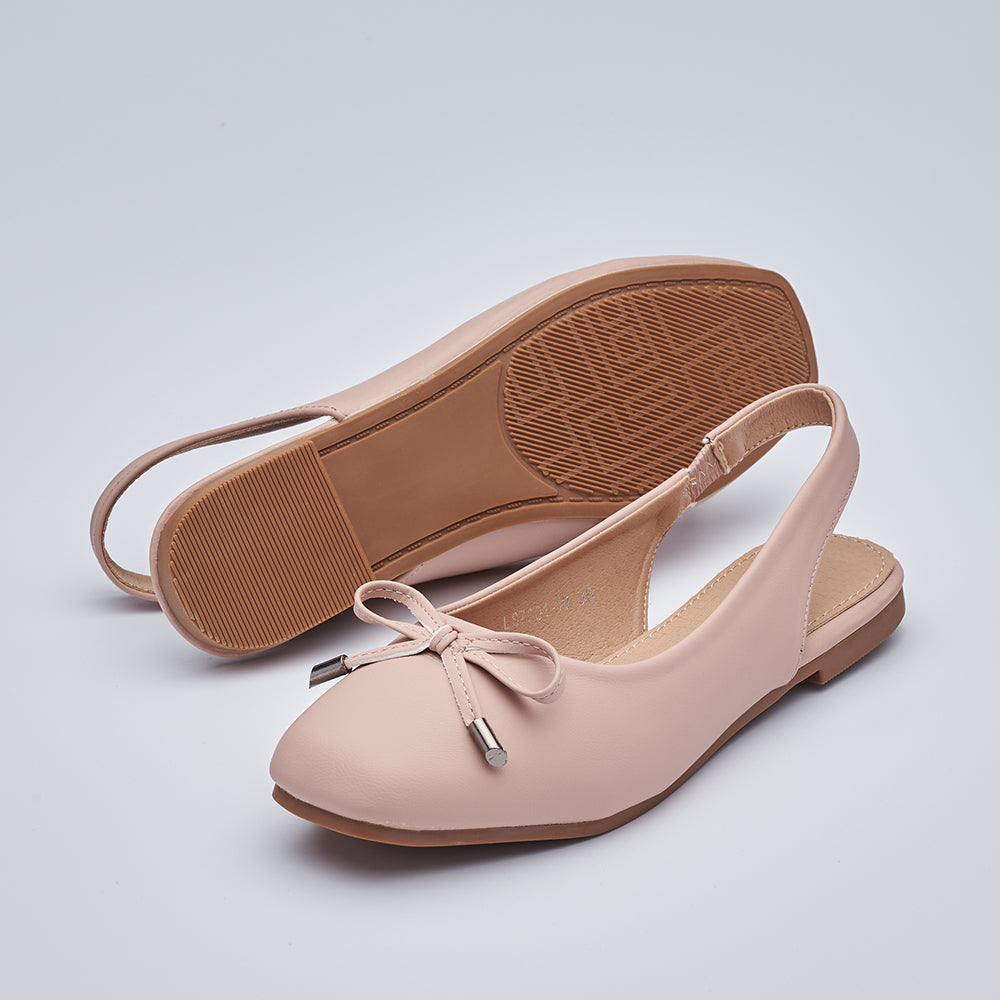 Square Toe Slingback Ballet Flats