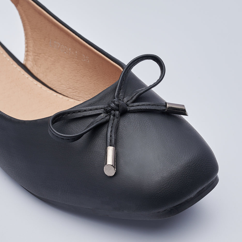 Square Toe Slingback Ballet Flats